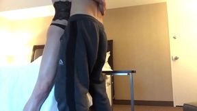 horny guy loves getting pounded by a trans queen