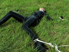 two women fetish latex asslicking and anal mff