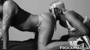 Horny ebony twink Ronnie rimmed hard the juice wet hole of hot Adidas Papi