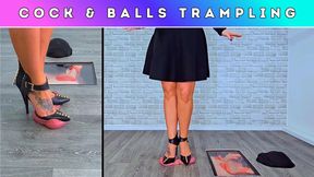 Castrating Your Balls Under The Dirty Soles Of My Manolo Blahniks (D81) - Split Cam - Cock Trampling CBT Heels