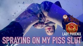 SPRAYING ON MY PEE SLUT