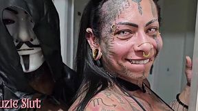 Hot Shemale Devil Fucks Me Silly While Her Ass Gets Plowed by Horny Fucker