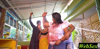 Indian Couple swapping Sex at Holi Day Party! Amazing Hot Sex