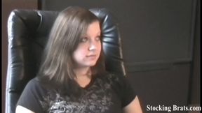 Let me slowly slip off my stockings for you