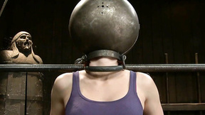 Bound ginger with head in metal ball