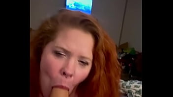 Gagging on big dildo