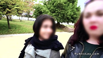 Romanian beauty takes it in public