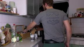 Ebony Beauty Gets Intense Kitchen Action Leading to a Satisfying Release