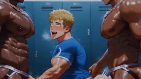 Hugby&#039;s Team Makes a Gangbang with Oil in the Locker Room