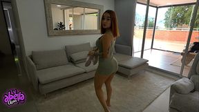 Fit Latina housewife gets free shoes by fucking & sucking big cock POV