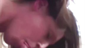 Homemade video of teen blowing and swallowing some cum