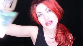 Redhead Italian mistress in black boots humiliates you