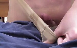 Cum soaked pantyhose and a nice outside cum shot!