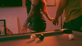 Pool Game Leads to Hardcore Sex with Huge Facial