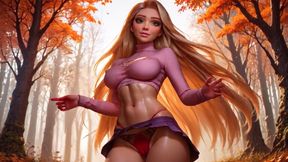 Stepsister Rapunzel Perfect Pussy Cameltoe Close Up Mini Skirt