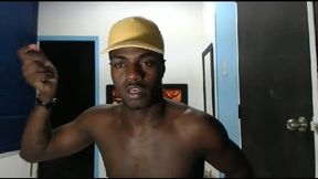 Ebony Model, Aaron Plays with His Dick