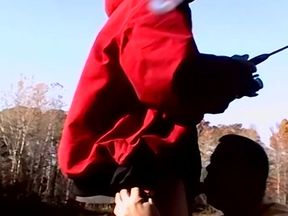 Fisherman blown by naughty daddy in the outdoors