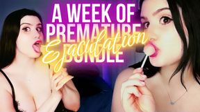 A Week of Premature Ejaculation Complete Bundle *MEGA PACK 40% OFF* (Premie Humiliation, Ass Worship, Tit Worship, TOPLESS, Loser Porn, Encouraged Bi)