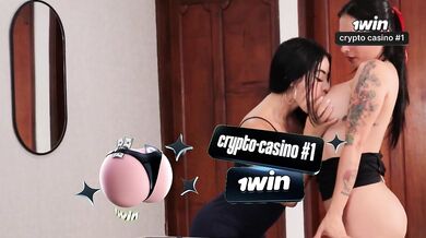 Latina MILF ties me into the best lesbian kiss