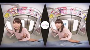 Japanese Teen's Lucky Day! Tram Geek VR Porn