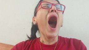 I sit outdoors and start yawning in front of you.