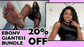 [STORY] Ebony Giantess BUNDLE : Feet Worship Crushing Vore Feast Tiny Men POV Adventure