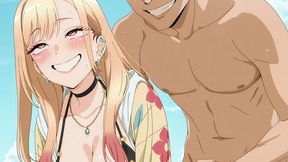 Marin Kitagawa and Gojo Hentai Animation sex on beach Anime Cartoon Missionary Blowjob Footjob Japanese Asian Fuck MILF pussy li