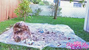 Tight Babes Getting Naked and Messy in Cake!