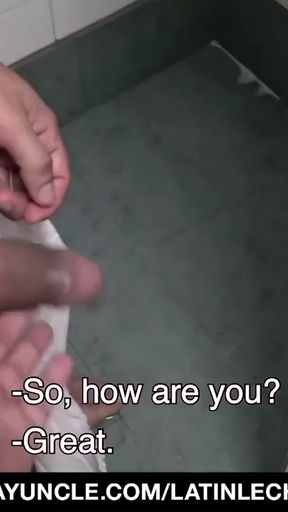 Latin Boy Cant Refuse A Sex Service In The Shower Room   Clip 1
