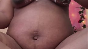 Submissive Pregnant Whore's Birthday Icing Tit Smear