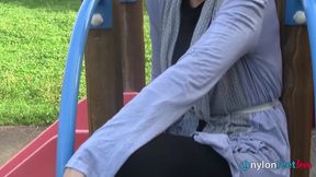 Christelle on the playground