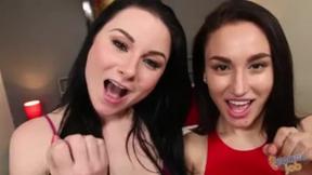 ”Veruca James & Gabriella Paltrova giving POV handjob”