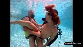 Aquaphilias- Mya Pleasure- She fucks the handyman underwater on SCUBA