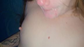 Tattooed hotwife GingerPeach gets deep throat and face fucked