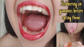 Slobbering on gummy bears before vore