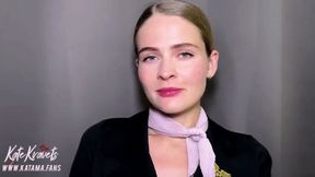 Ruined handjob with two cumshots made by a sexy flight attendant Kate Kravets