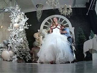 Alexa - Fastened up bride on photo shoot in photo studio CS09 Part 1