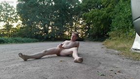 Wank on ground of parking place
