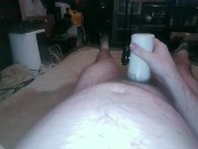 Masturbating with a toy and trying to get the sounds of it and my moans