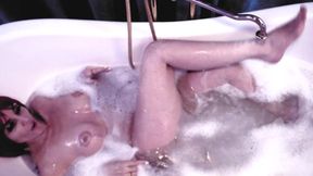 Goddess Eva Milf in Bathroom Footfetish Mature Pink Hair Wet Tits Big Ass&#x1F351; Solo