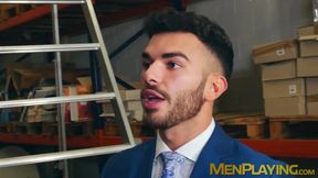Suited Leo Rosso, Pol Prince ass breed after mutual dick sucking