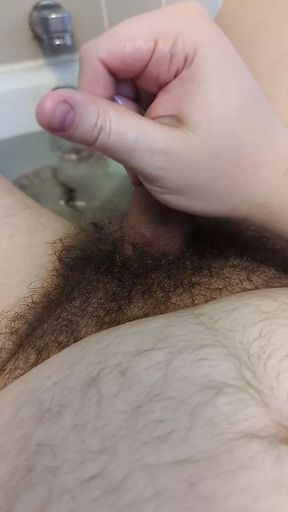 Bear Cub Moaning and Cumming in the Bath