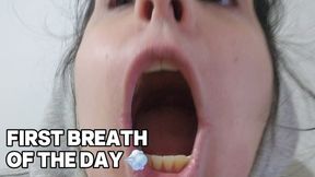 Morning Breath Fetish – My First Stinky Wake Up Air Right Out of Bed, Raw Nasty Mouth, Real Morning Stank