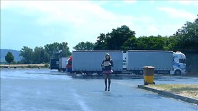 Monique taking a stroll on tv