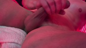 Big dick close-up cum in sauna