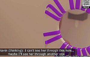 Blonde 3D teen blowjob on 3D BBC