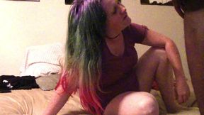 Gothic Teen Needs Some Black Cock And She Gets It )