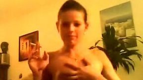 Cute French babe wants to suck dick in front of webcam