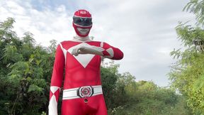 Power Ranger Wanking Outdoor.