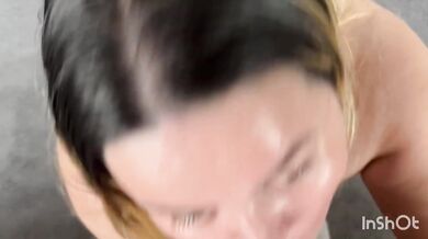 BBW MILF Oinking Slag Left in Filth With Best Blowjob Cum in Mouth